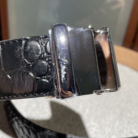 Nexbelt Premium Alligator Embossed Calfskin Leather Mens Adjustable Dress Belt - Picture 8 of 11